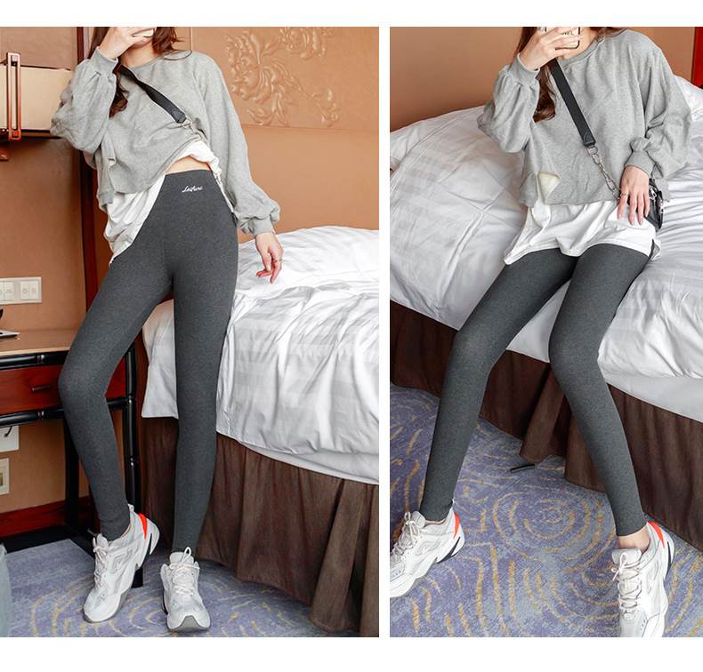 Bottoms Pantalones Longo Alto Oeste Regular Algodón Simples Casual Adultos Glamorous Adultos Encantados Adultos Mujeres Bastantes Eventos Urbanos Básicos Rufo Rufo All-Match Refrescante Fresco Invernante Otoño Inverno Pantalones Individuales Corea Orquídea — vista 2