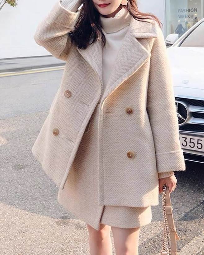 セットアップ ヘリンボーン柄 スーツ ジャケット ミニスカート 2点セット 上下セット レディース スカ..