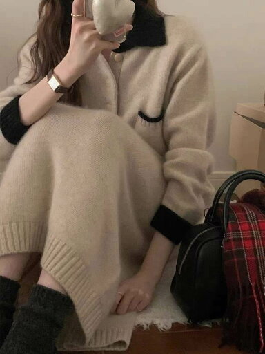 バイカラー 襟付き ニットワンピース レディース ワンピース ニット 膝下 ミモレ 長袖 襟付き 角襟 ポロカラー ストレート ポケット リブ リブニット ボタン 配色 かわいい 大人可愛い シンプル カジュアル おしゃれ ルーズ 無地 春 秋 冬 ママ 韓国 オルチャン バイカラー 襟付き ニットワンピース レディース ワンピース ニット 膝下 ミモレ 長袖 襟付き 角襟 ポロカラー ストレート ポケット リブ リブニット ボタン 配色 かわいい 大人可愛い シンプル カジュアル おしゃれ ルーズ 無地 春 秋 冬 ママ 韓国 オルチャン