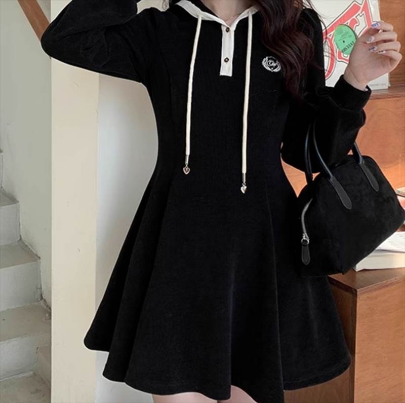 ワンピース ショート 膝上 長袖 かわいい 大人可愛い ベーシック イベント きれいめ シンプル カジュアル おしゃれ レトロ こなれ感 ラフ ルーズ クール モード系 エレガント 抜け感 都会的 ロマンティック ナチュラル 送料無料 個性的 ワンピース 春 秋 韓国 オルチャン