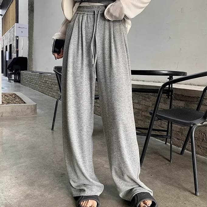 乐天商城 - パンツ ボトムス フルレングス ハイウエスト ウエストゴム レディース かわいい 大人可愛い きれいめ 上品 こなれ感 シンプル カジュアル 主役級 存在感 個性的 韓国 オルチャン 伸縮性 デート お出かけ パンツ ワイド ポケット ロング丈 無地 ドロスト タック