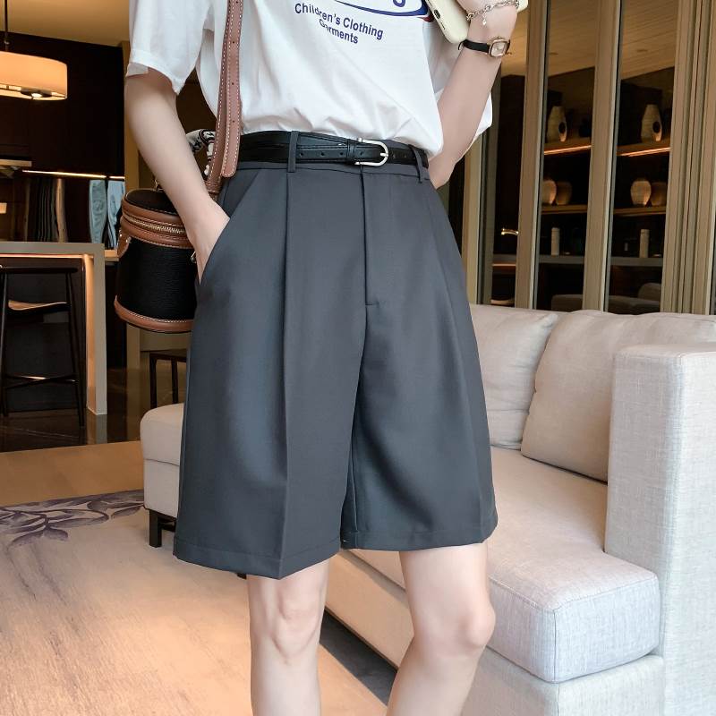 ショートパンツ ボトムス ハーフパンツ 送料無料 ハイウエスト ポケット レディース かわいい 大人可愛い きれいめ 上品 こなれ感 シンプル カジュアル 主役級 存在感 個性的 韓国 オルチャン デート お出かけ ショートパンツ ワイド 脚長 美脚 スタイルアップ ファスナー