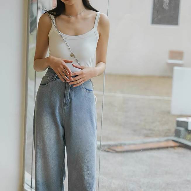 Other - キャミソール トップス タンクトップ インナー ノースリーブ レディース かわいい 大人可愛い きれいめ 上品 こなれ感 シンプル カジュアル 主役級 存在感 個性的 韓国 オルチャン デート お出かけ キャミソール ストラップ プルオーバー デコルテ クロップド丈