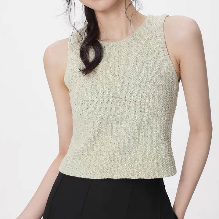 乐天商城 - ニットベスト 二ットソー セータートップス ノースリーブ ラフ ルーズ レディース かわいい 大人可愛い きれいめ こなれ感 シンプル カジュアル 主役級 存在感 個性的 韓国 オルチャン デート お出かけ 二ットベスト プルオーバー ショート丈 ラウンドネック モテ