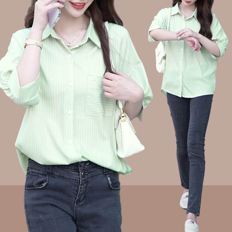 シャツ ブラウス トップス 襟付き ポロカラー 5分袖 ストレート ポケット レディース かわいい 大人可愛い きれいめ 上品 こなれ感 シンプル カジュアル 主役級 存在感 個性的 韓国 オルチャン デート お出かけ シャツ 前開き ドロップショルダー ボタン 半袖 ゆる