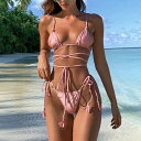 スイムウェア 水着 ブラジリアンビキニ クロス 谷間見せ レディース かわいい 大人可愛い きれいめ こなれ感 シンプル カジュアル 主役級 存在感 個性的 韓国 オルチャン デート お出かけ スイムウェア スタイルアップ パッド付き セパレート 2点セット 紐パン
