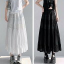 ロングスカート ボトムス マキシ丈 送料無料 ハイウエスト ウエストゴム レディース かわいい 大人可愛い きれいめ 上品 こなれ感 シンプル カジュアル 主役級 存在感 個性的 韓国 オルチャン デート お出かけ ロングカート Aライン 体型カバー レース 透け感 ギャザー 裏地