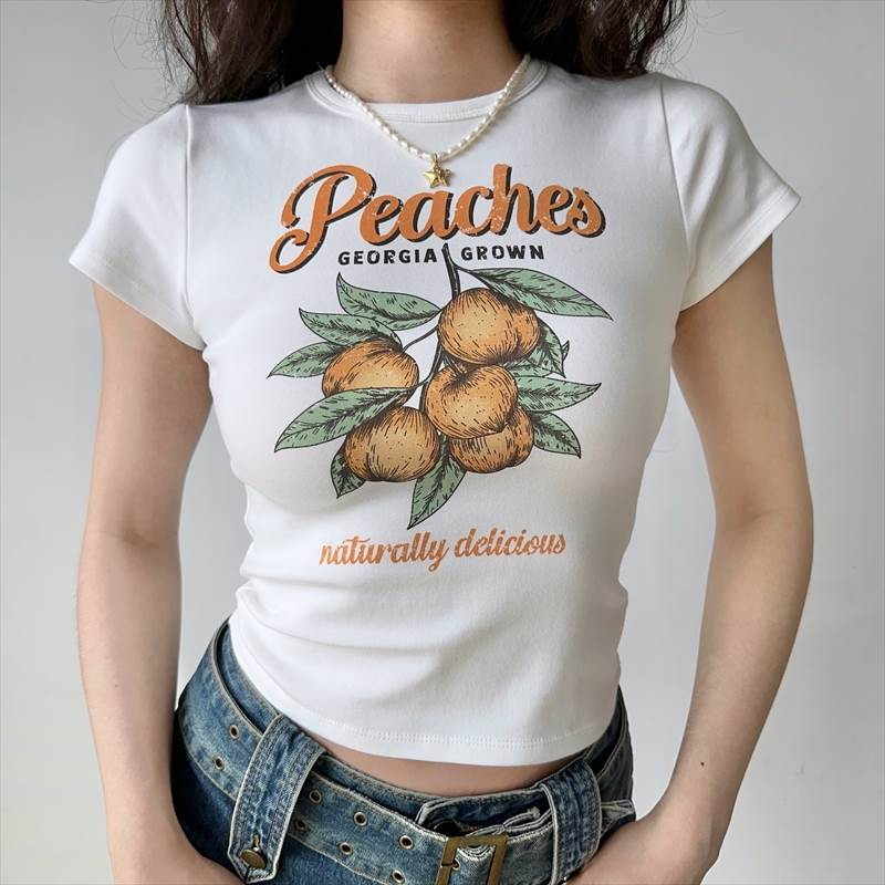 樂天商城 - Tシャツ カットソー ブラウス トップス 半袖 ラウンドネック クルーネック レトロ レディース かわいい 大人可愛い きれいめ こなれ感 シンプル カジュアル 主役級 存在感 個性的 韓国 オルチャン デート お出かけ Tシャツ プルオーバー 薄手 スリム タイト ラフ