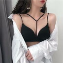 レディース インナー 下着 フロント Y字ストラップ モールド ブラトップ ソフト ブラジャー ノンワイヤー バックダブルストラップ パッド 盛れる 見せブラ ...