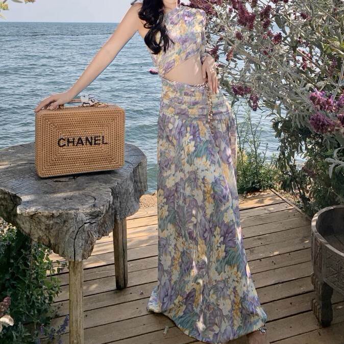 セットアップ カットソー ロングスカート トップス ボトムス マキシ丈 レディース かわいい 大人可愛い きれいめ 上品 こなれ感 シンプル カジュアル 主役級 存在感 個性的 韓国 オルチャン デート お出かけ セットアップ スリム 美脚 Aライン サイドスリット 薄手