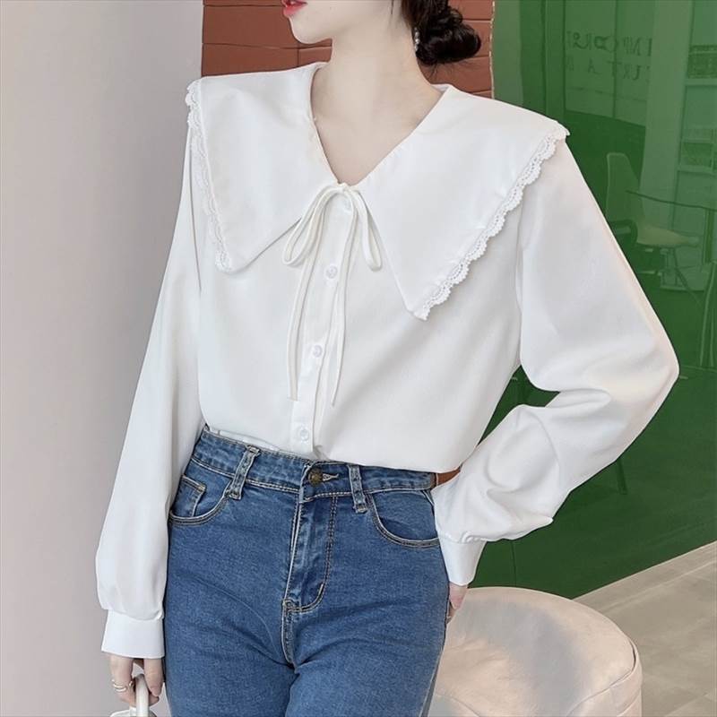 シャツブラウストップスカットソーV...