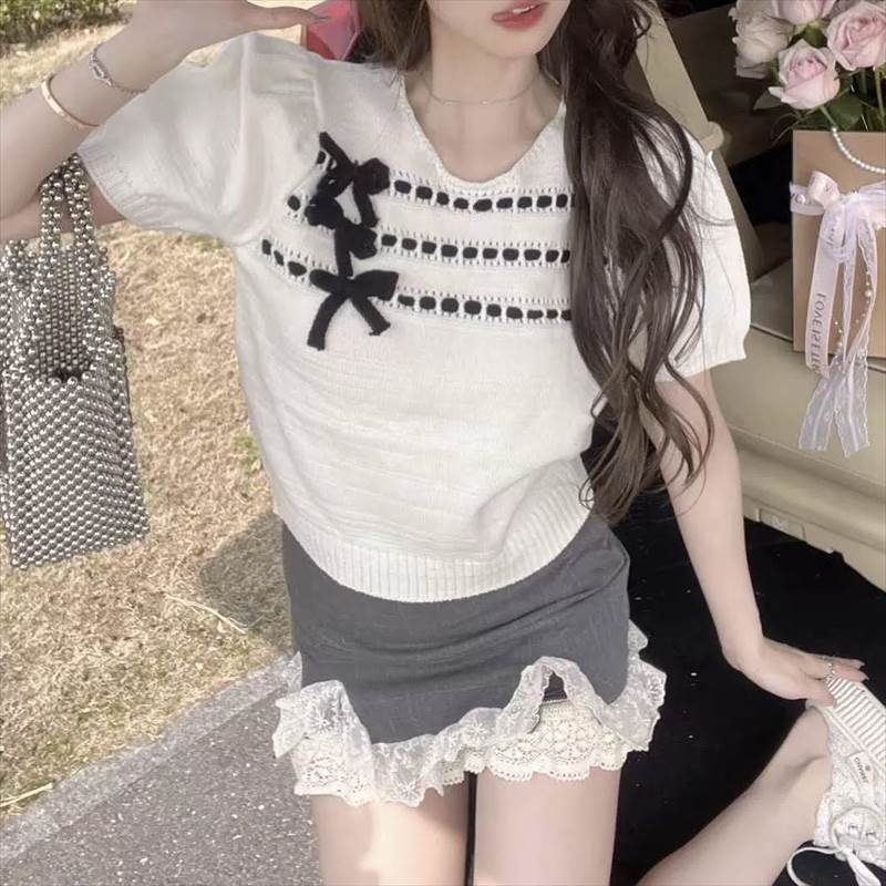 レディーストップスカットソー半袖パ...