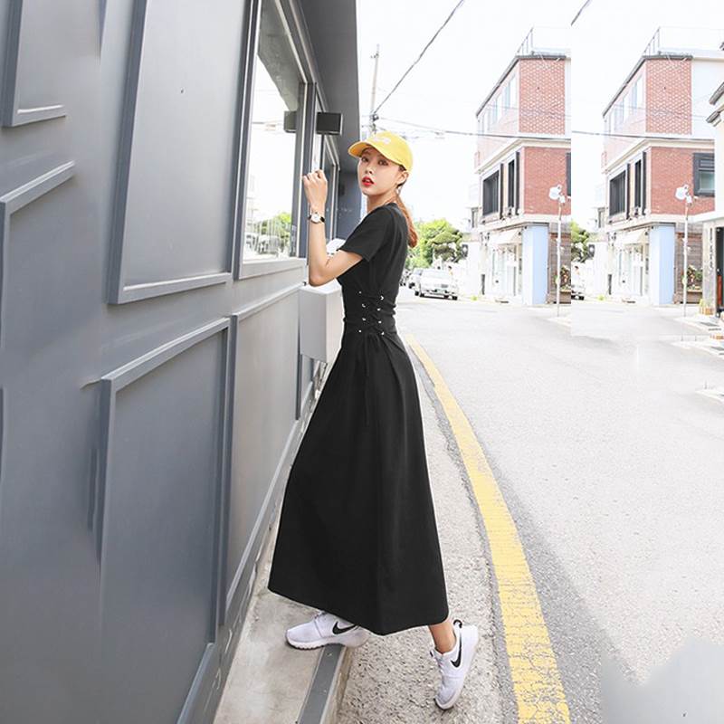 樂天商城 - レディース Tシャツ ロング ワンピース Uネック 大人 可愛い シンプル ラフ フリーサイズ ワンサイズ 無地 女の子 デート お出かけ 公園デビュー 女子会 休日 普段使い 体系カバー 楽ちん ママ オフィス フォーマル モード系 清楚 きちんと感 ホテ 韓国 オルチャン