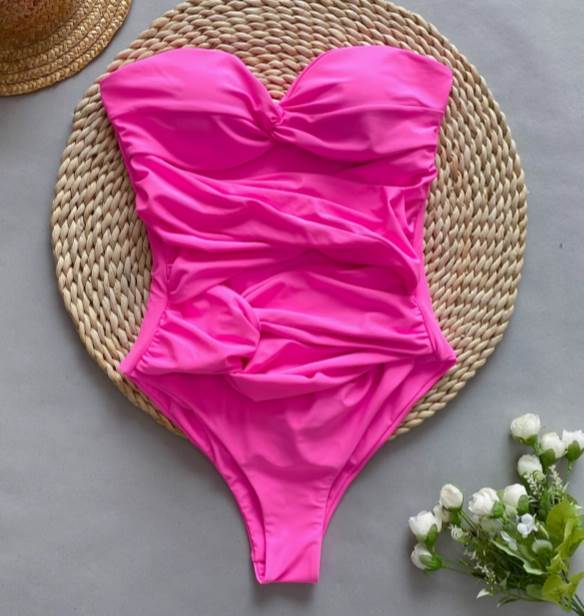 スイムウェア 水着 モノキニ ワンピース チューブトップ ハイウエスト レディース かわいい 大人可愛い きれいめ こなれ感 シンプル カジュアル 主役級 存在感 個性的 韓国 オルチャン デート お出かけ スイムウェア スタイルアップ 体型カバー デコルテ 谷間見せ