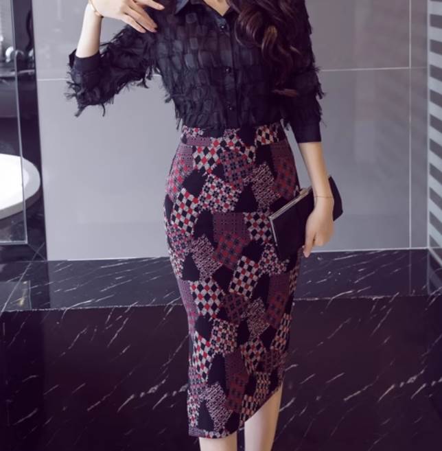 レディース スカート タイトスカート タックスカート マーメイドスカート 膝下 ミモレ タイト スリム 細身 ストレート Iライン マーメイド プリーツ ウエストマーク スリット サイドスリット ストレッチ 伸縮性 きれいめ シンプル 上品 かっこ 韓国 オルチャン