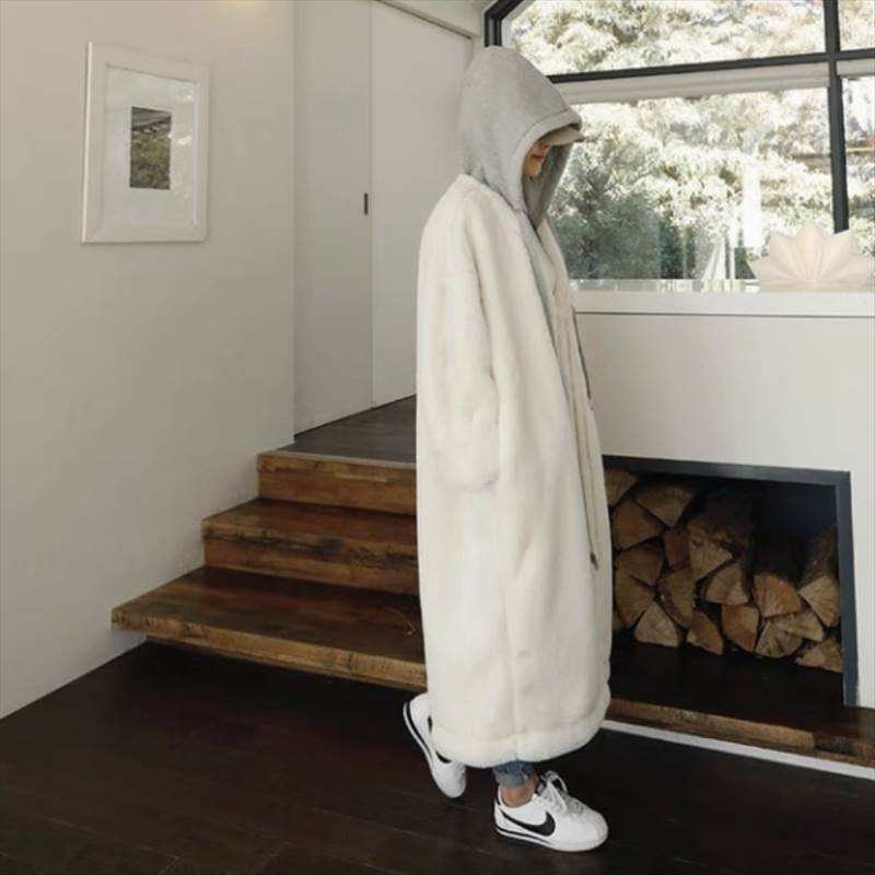 Other Jackets Jumpers - アウター 韓国風 オルチャン ロングコート コート ロング 取り外し可能 フード付き ストレート 前開き 暖かい 防寒 大人可愛い きれいめ シンプル カジュアル 大人 上品 おしゃれ お洒落 かっこいい 大人女子 こなれ感 クール モダン スタイリッ 韓国 オルチャン