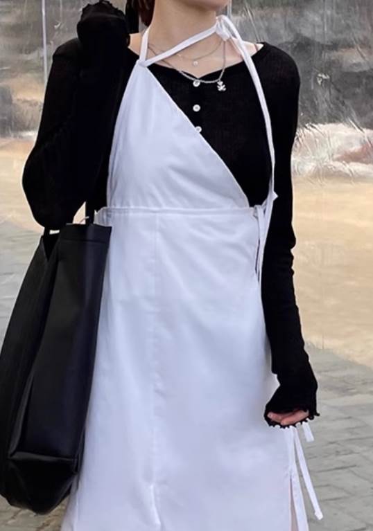 レディース スカート ワンピース ロングスカート レーススカート 膝下 ミモレ 袖なし キャミソール タイト スリム 細身 ストレート フェミニン レース 2way ヴィンテージ 薄手 かわいい 大人可愛い きれいめ シンプル カジュアル 上品 おしゃれ 韓国 オルチャン(4.0)