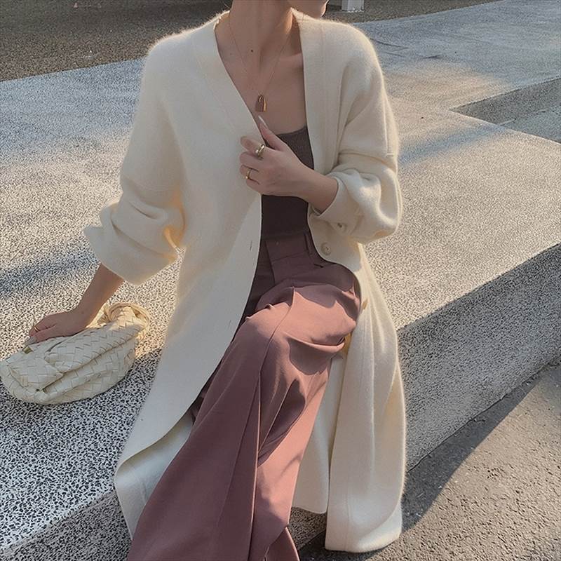 ロングニットカーディガンロングニッ...