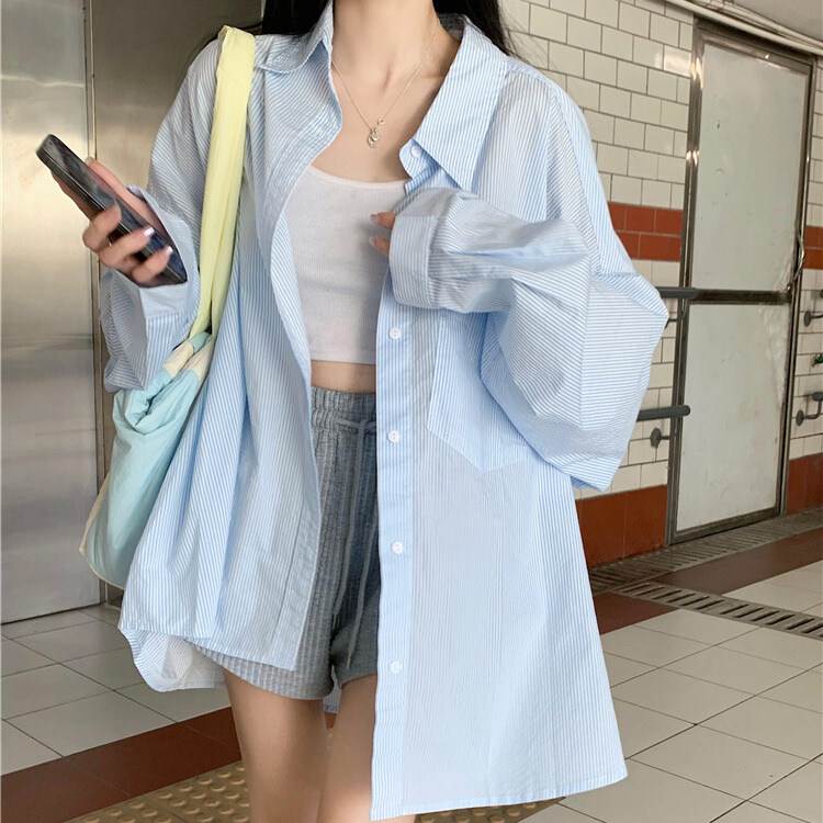 樂天商城 - レディース トップス シャツ 羽織 前開き ロング 丈長 長袖 ドロップショルダー 襟付き 角襟 オーバーサイズ かわいい 大人可愛い きれいめ シンプル カジュアル 上品 おしゃれ こなれ感 ラフ メンズライク 抜け感 送料無料 個性的 トップス ベーシック 韓国 オルチャン