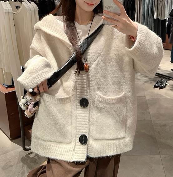 トップス ニット セーター カーディガン 着る毛布 上着 長袖 ボリューム袖 Vネック もこもこ ふわふわ ふっくら 伸縮性 ボタン ニット リブニット ケーブルニット ナイロン かわいい 大人可愛い きれいめ シンプル カジュアル 送料無料 個性的 トップス ラフ 韓国 オルチャン