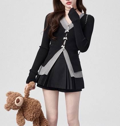 トップス ニット セーター カーディガン ミニ ショート 長袖 タイト スリム 細身 レース 刺繍 薄手 ニット かわいい 大人可愛い こなれ感 都会的 ベーシック モテコーデ ラグジュアリー クラシカル ロマンティック 送料無料 個性的 トップス ナチュラル 韓国 オルチャン