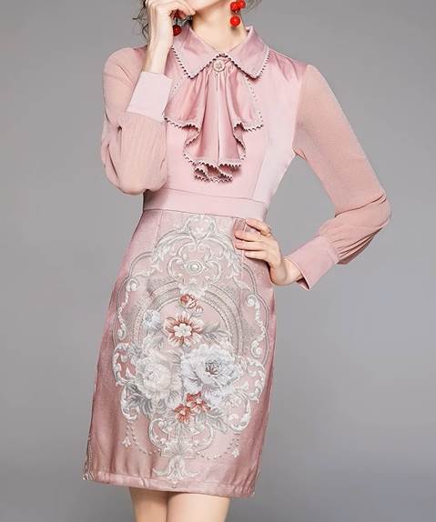 樂天商城 - ドレス ワンピース スリップドレス キャミドレス ウェディング パーティー 結婚式 二次会 披露宴 演奏会 発表会 ステージ 舞台 フォーマル ダンス 衣装 コスプレ コスチューム 謝恩会 ラウンジ クラブ 膝下 長袖 細身 Iライン 送料無料 個性的 ドレス 刺繍 韓国 オルチャン