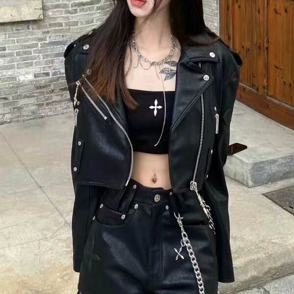 レディースジャケットアウターライダ...