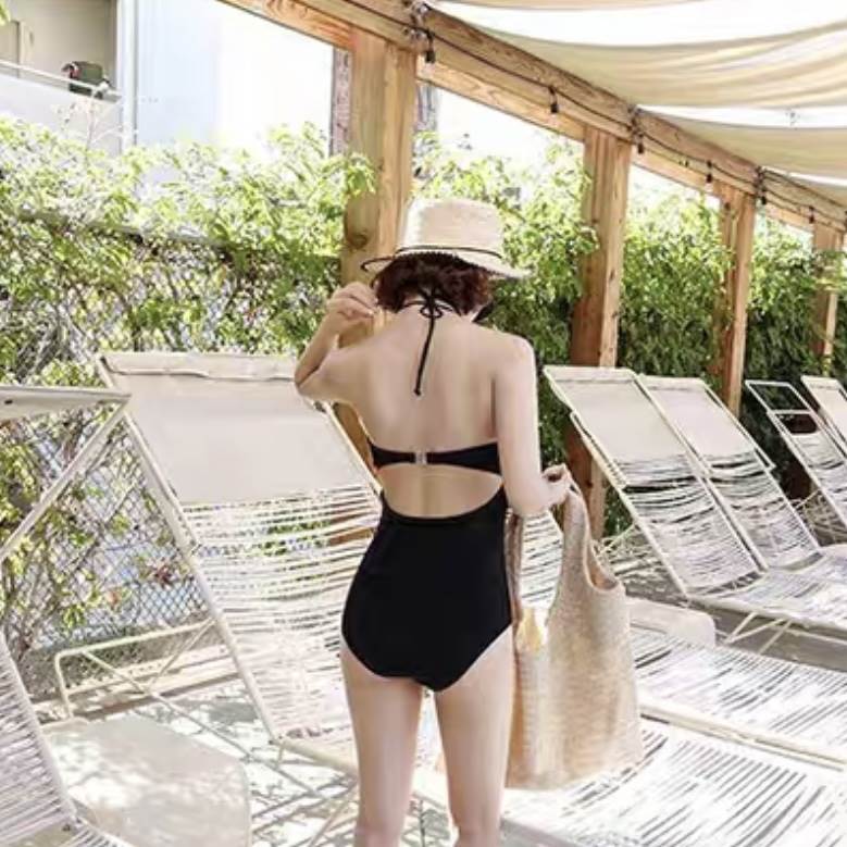 水着 ビキニ スイムウェア レディース ワンショルダー 体型カバー キャミキミ スカラップ ストラップ バックシャン カットアウト ホルダーネック かわいい 大人可愛い きれいめ シンプル ナチュラル 華やか 大人っぽい おしゃれ お洒落 レトロ 韓国 オルチャン