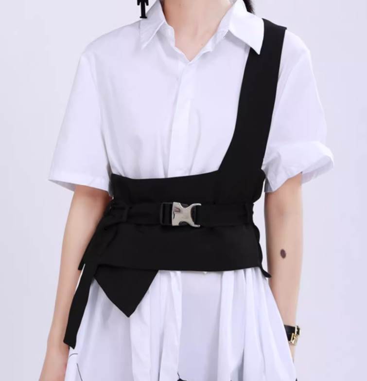 レディース トップス ベスト ノースリーブ ホルターネック スリム 細身 ストレート Aライン 2way 異国風 コンサバ ヴィンテージ メンズライク マニッシュ ボーイッシュ スポーティー クール モード系 ゴシック ワイルド 送料無料 個性的 トップス 無地 韓国 オルチャン