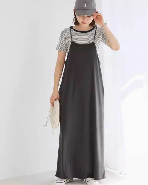 ロングスカート レディース スカート 袖なし ノースリーブ かわいい 大人可愛い きれいめ シンプル カジュアル 上品 おしゃれ かっこいい レトロ アジアン エスニック エキゾチック こなれ感 ラフ メンズライク マニッシュ ヴィンテージ ラブリー 韓国 オルチャン