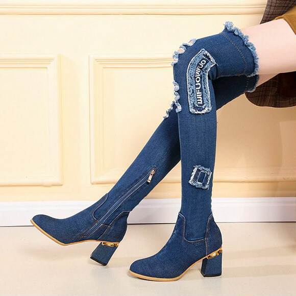 レディースブーツロングブーツニーハ...