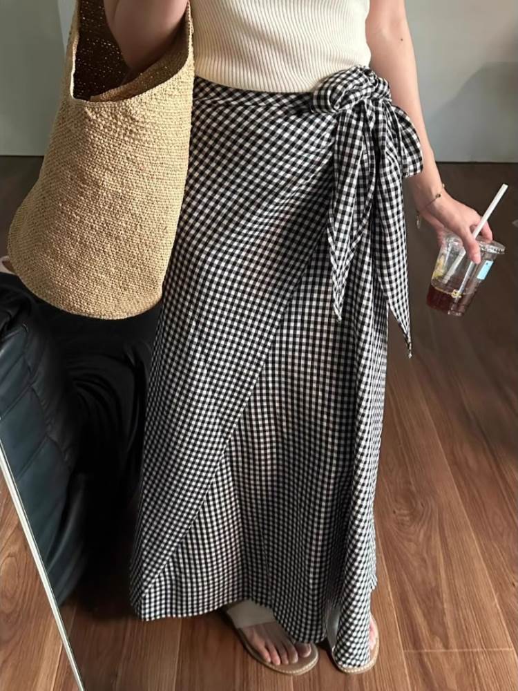 DOLCE&GABBANA 46 大きいサイズ ギンガムチェックスカート 4L