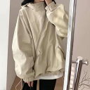 フード付き アシンメトリー ジップアップ パーカージャケット レディース トップス ジャケット アウター 上着 羽織 マウンテンパーカー 丈長 ミディアム 長袖 ドロップショルダー スタンドカラー フード オーバーサイズ ファスナー ポケット 前開き かわいい 大人可愛い