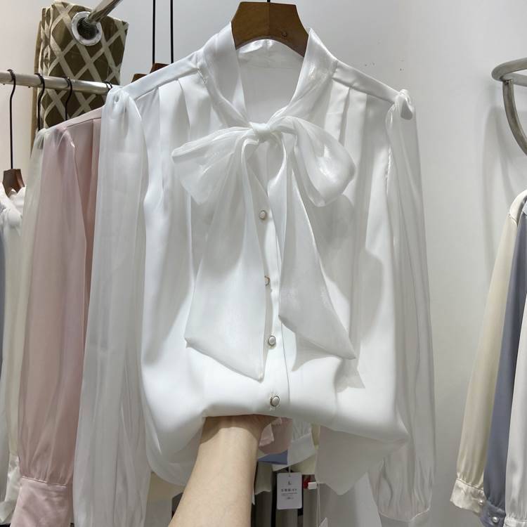 レディーストップスシャツブラウス長...