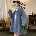 アウター ジャケット デ 人気 通販 ニム ボリューム袖 オーバーサイズ ビッグシルエット メンズライク ボーイッシュ クール かっこいい ドロップショルダー ボタン 襟付き ポロ襟 ポケット付き 長袖 袖あり レトロ ヴィンテージ デザイン ゆったり ル 韓国 オルチャン