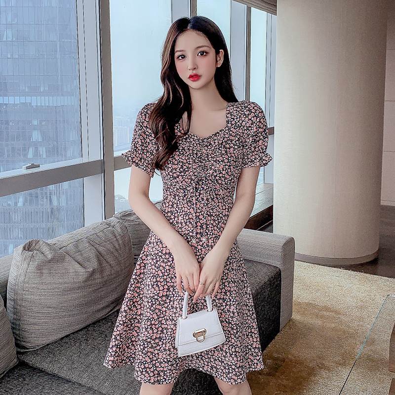 小花柄ワンピースワンピフラワー柄ミ...