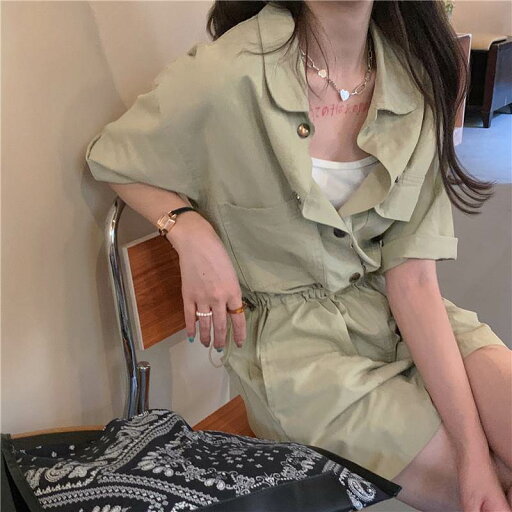 半袖 ハイウエスト オールインワン パンツ ショート ショート丈 膝上 袖あり 襟付き 切り替えデザイン ポケット かわいい 大人可愛い シンプル カジュアル 大人 おしゃれ お洒落 大人女子 こなれ感 無地 ロゴ 夏 10代 20代 レディース 通勤 学生 通学 デート お出かけ 半袖 ハイウエスト オールインワン パンツ ショート ショート丈 膝上 袖あり 襟付き 切り替えデザイン ポケット かわいい 大人可愛い シンプル カジュアル 大人 おしゃれ お洒落 大人女子 こなれ感 無地 ロゴ 夏 10代 20代 レディース 通勤 学生 通学 デート お出かけ