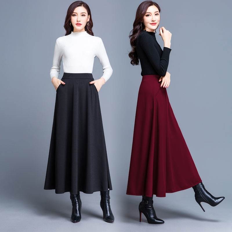 乐天商城 - ウエストゴム ハイウエスト ロング スカート ボトムス フレアスカート ロング丈 マキシ マキシ丈 フレア Aライン ポケット 伸縮性 かわいい 大人可愛い きれいめ シンプル カジュアル 大人 上品 おしゃれ お洒落 大人女子 エレガント 無地 春 秋 冬 20代 30代 40代