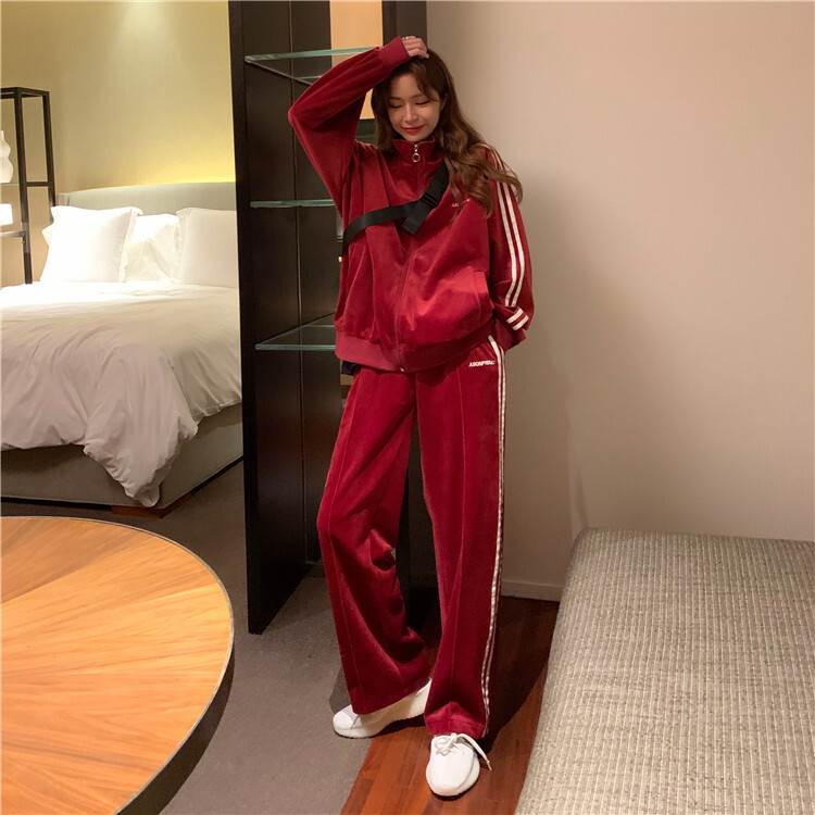 セットアップ セットアップ ジャージ 部屋着 ロング ロング丈 袖あり 長袖 ハイネック 前開き 上下セット 2点セット ツーピース かわいい 大人可愛い きれいめ シンプル カジュアル 大人 上品 おしゃれ お洒落 大人可愛い 大人女子 こな 韓国 オルチャン