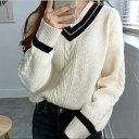 Vネックニット トップス ニットソー セーター 袖あり 長袖 Vネック ケーブルニット かわいい 大人可愛い きれいめ シンプル カジュアル 大人 上品 おしゃれ お洒落 大人可愛い