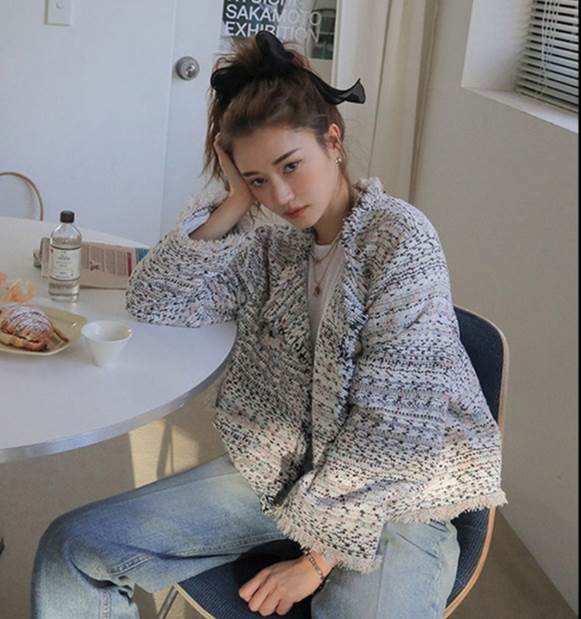 樂天商城 - アウター ジャケット 上着 ショート丈 袖あり 長袖 襟付き ワイド 前開き ツイード かわいい 大人可愛い きれいめ シンプル カジュアル 大人 上品 おしゃれ お洒落 大人女子 こなれ感 ラフ ラブリー キュート ガーリー 個性的 エレガント 主役級 存在感 柄 春 秋 20代