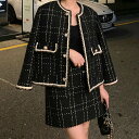 スカート セットアップ ジャケット 上着 ミニ ミニ丈 ショート ショート丈 袖あり 長袖 ポケット きれいめ 大人 上品 おしゃれ お洒落 かっこいい レトロ...