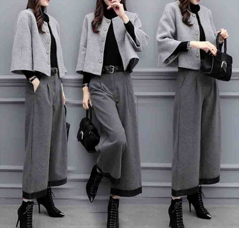 パンツ セットアップ ジャケット ワイドパンツ ロング丈 7分袖 ワイド 上下セット 2点セット ツーピース かわいい 大人可愛い きれいめ シンプル 大人 上品 おしゃれ お洒落 無地 春 秋 20代 30代 40代 レディース ビジネス OL 通勤 デート お出かけ ファッション