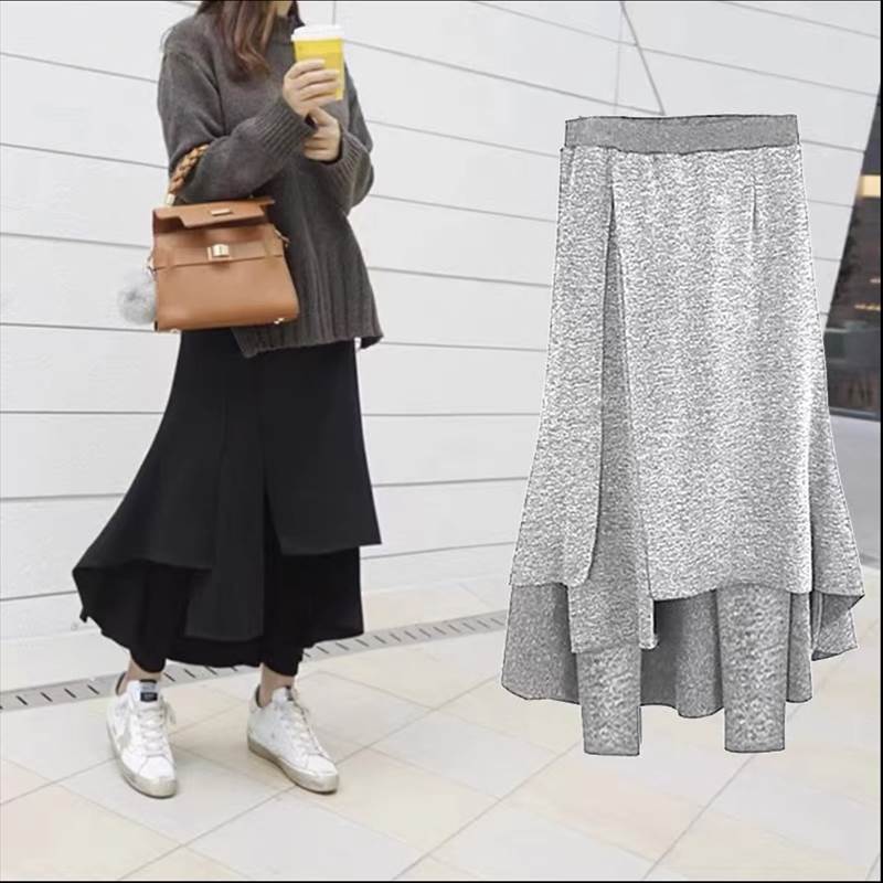 レギンス付きロングスカートレギパン...