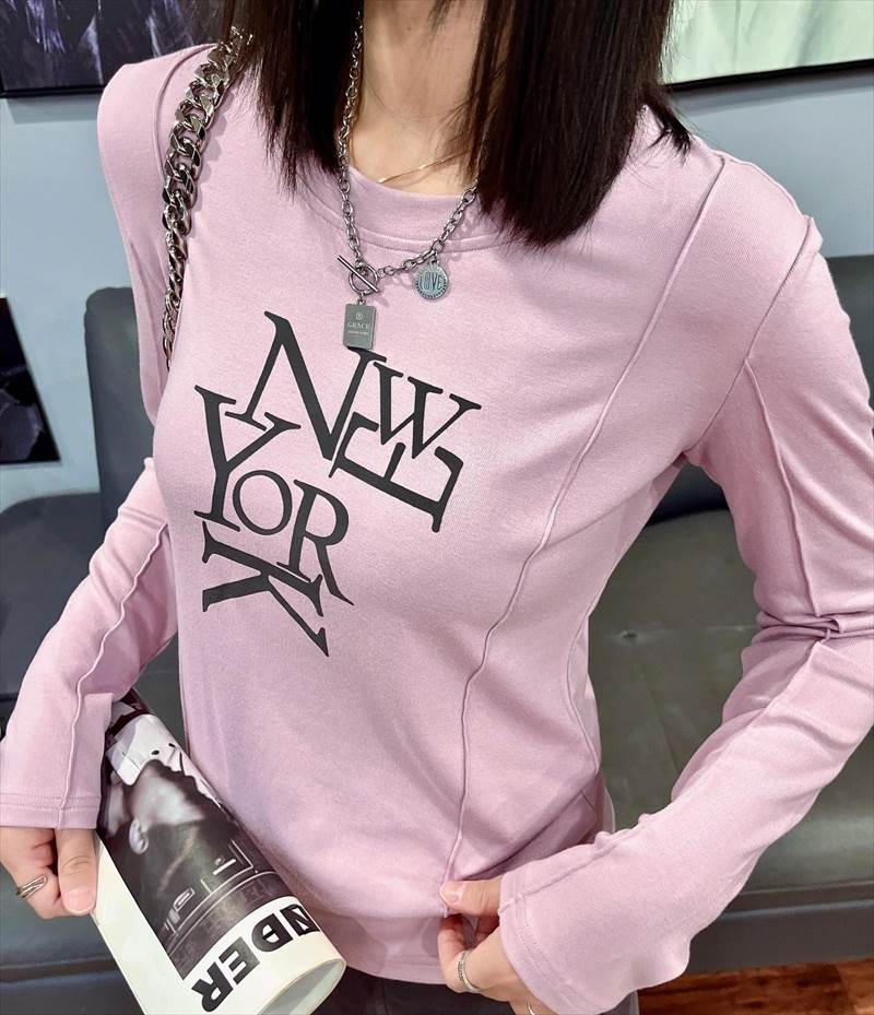 T-Shirts - レディース トップス カットソー 長袖 ラウンドネック ストリート かわいい 大人可愛い シンプル カジュアル おしゃれ かっこいい レトロ ボーイッシュ ガーリー ラブリー キュート ワイルド ロゴ オールシーズン 10代 20代 30代