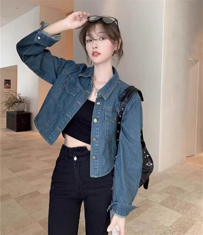樂天商城 - レディース トップス ジャケット レトロ ヴィンテージ デニムジャケット ポケット 春 秋 10代 20代 30代 40代 お姉さん 推し活コーデ 参戦服 推し事コーデ 学生 学校 通学 デート お出かけ 旅行 女子会 休日 韓国