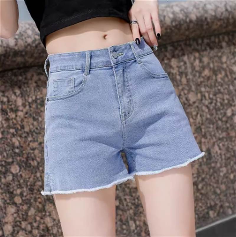 Nylon, Rayon, Polyester - レディース パンツ ショートパンツ ボトムス ミニ ショート デニム タイト 大人可愛い シンプル カジュアル こなれ感 ラフ ボーイッシュ スポーティー 個性的 主役級 存在感 抜け感 無地 春 夏 10代 20代 30代 学生 学校