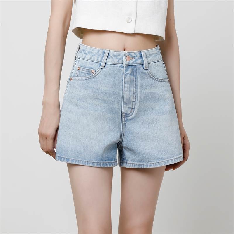 Nylon, Rayon, Polyester - レディース パンツ ボトムス Gパン ショートパンツ ミニ ショート 膝上 ワイド デニム かわいい 大人可愛い きれいめ シンプル カジュアル 上品 おしゃれ こなれ感 ラフ ガーリー 個性的 モード系 主役級 存在感 抜け感 クラシカル