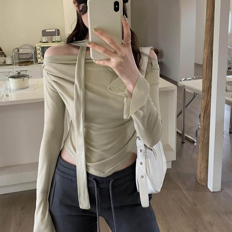 レディーストップスカットソーニット...