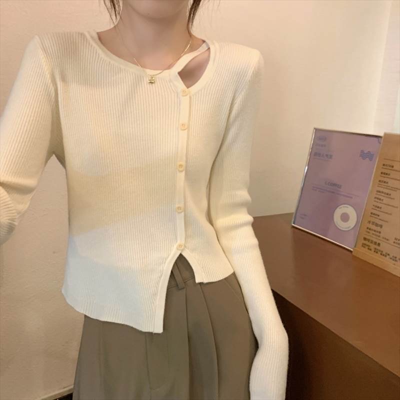 乐天商城 - レディース トップス ニット セーター 長袖 アシンメトリー ストラップ ラウンドネック かわいい 大人可愛い きれいめ カジュアル 上品 おしゃれ かっこいい こなれ感 主役級 存在感 クラシカル ナチュラル 春 秋 冬 発表会 10代